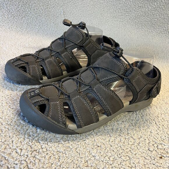 Khombu Sandals Mens 8 Black Travis Outdoor Hiking Walking Active Lake River - Picture 3 of 13